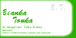 bianka tomka business card